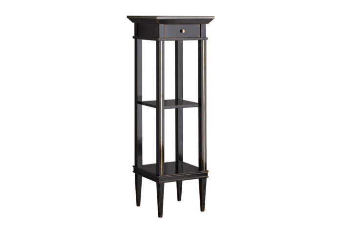 12.63 - Portavaso con cassetto e inserti in ottone