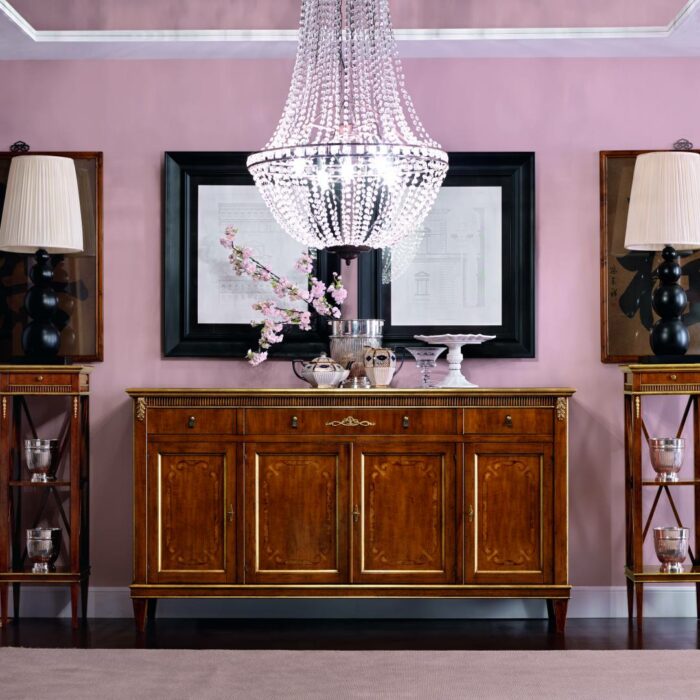 23.33GOLD - Credenza con intarsio su piano e sulle quattro ante, con tre cassetti con chiusura ammortizzata - immagine 2