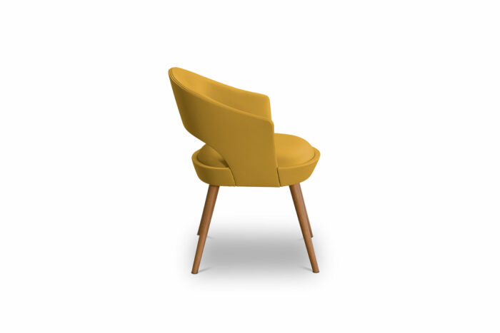 50.50 - Sedia con struttura in legno di Faggio, schienale avvolgente e rivestita in eco-pelle. - immagine 2