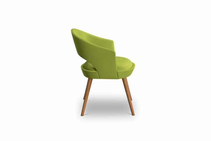 50.50 - Sedia con struttura in legno di Faggio, schienale avvolgente e rivestita in eco-pelle. - immagine 3