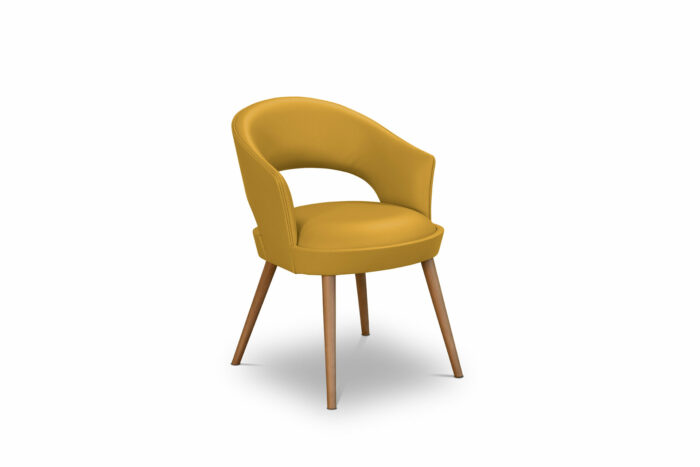 50.50 - Sedia con struttura in legno di Faggio, schienale avvolgente e rivestita in eco-pelle. - immagine 4
