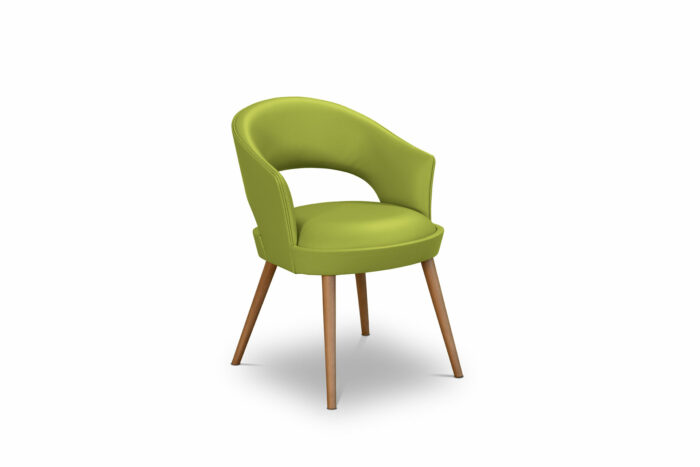 50.50 - Sedia con struttura in legno di Faggio, schienale avvolgente e rivestita in eco-pelle. - immagine 5