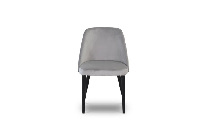 50.52 - Sedia con struttura in laccato nero, Rivestimento seduta in velluto - immagine 2